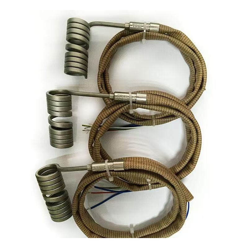 Square and pressed-in coil heater for hot runner nozzle applications